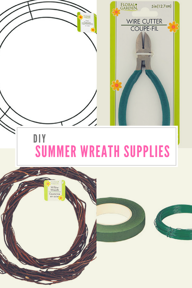 DIY Summer wreath supplies 