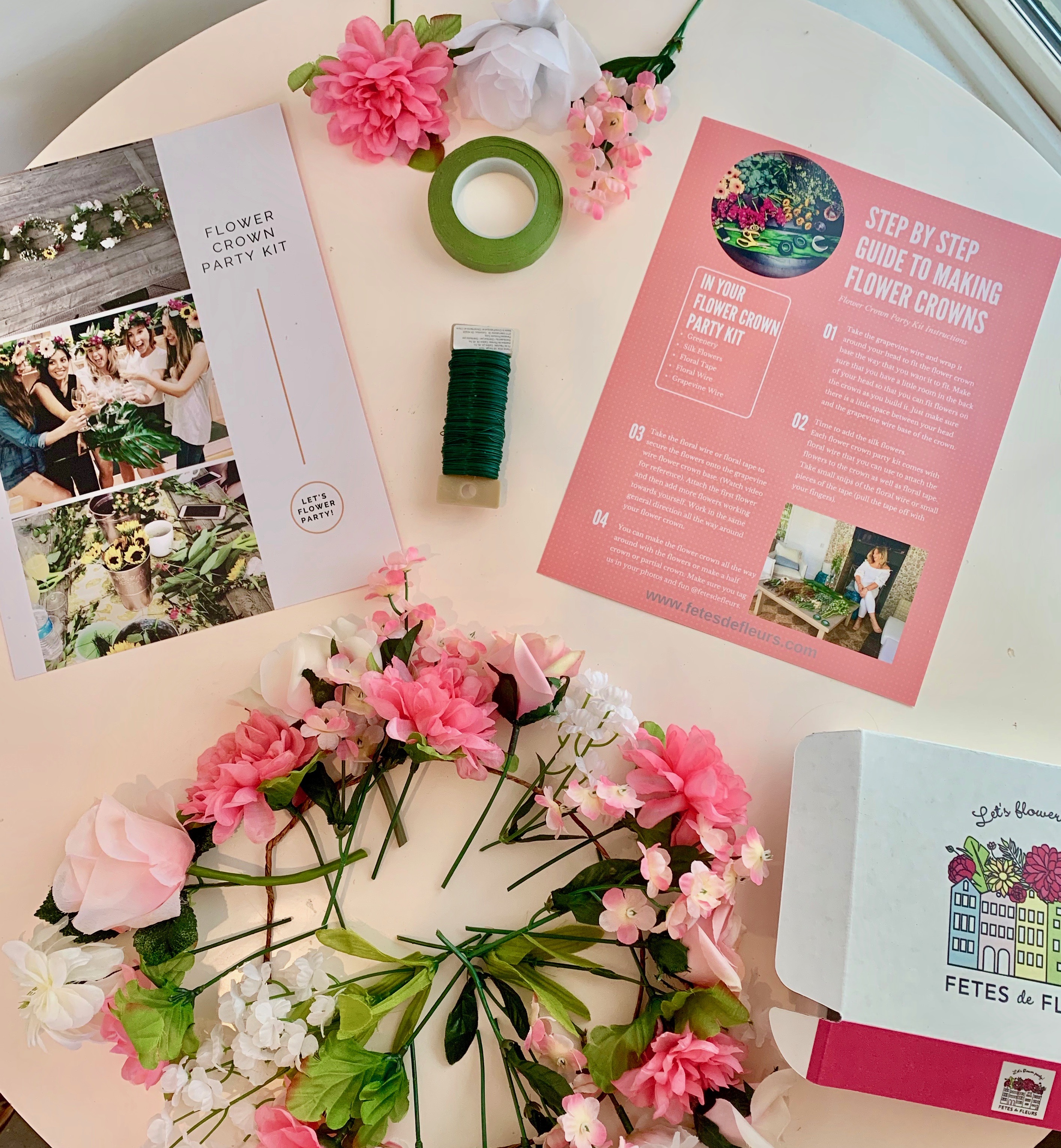 Looking for Classy Bachelorette Party Gifts: the Flower Crown Kit for the  DIY Bride