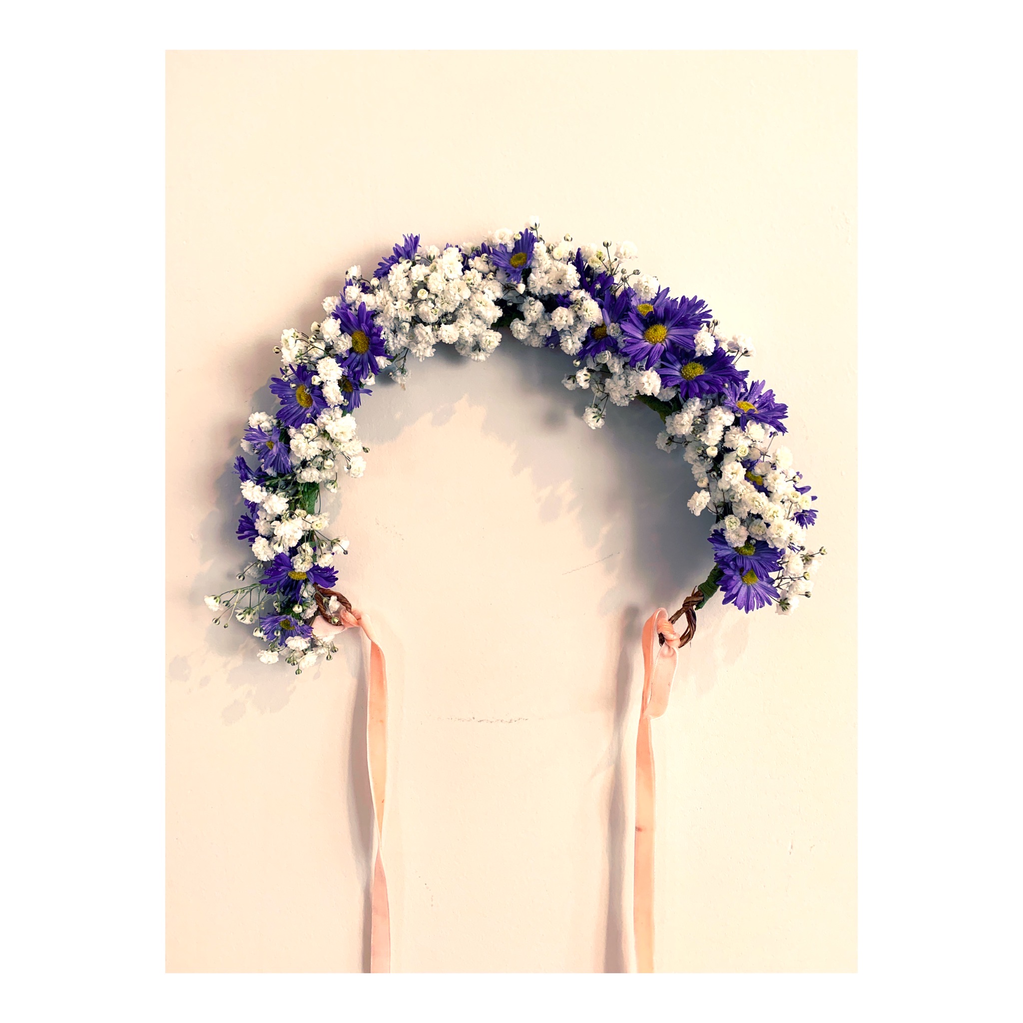 purple flower crown