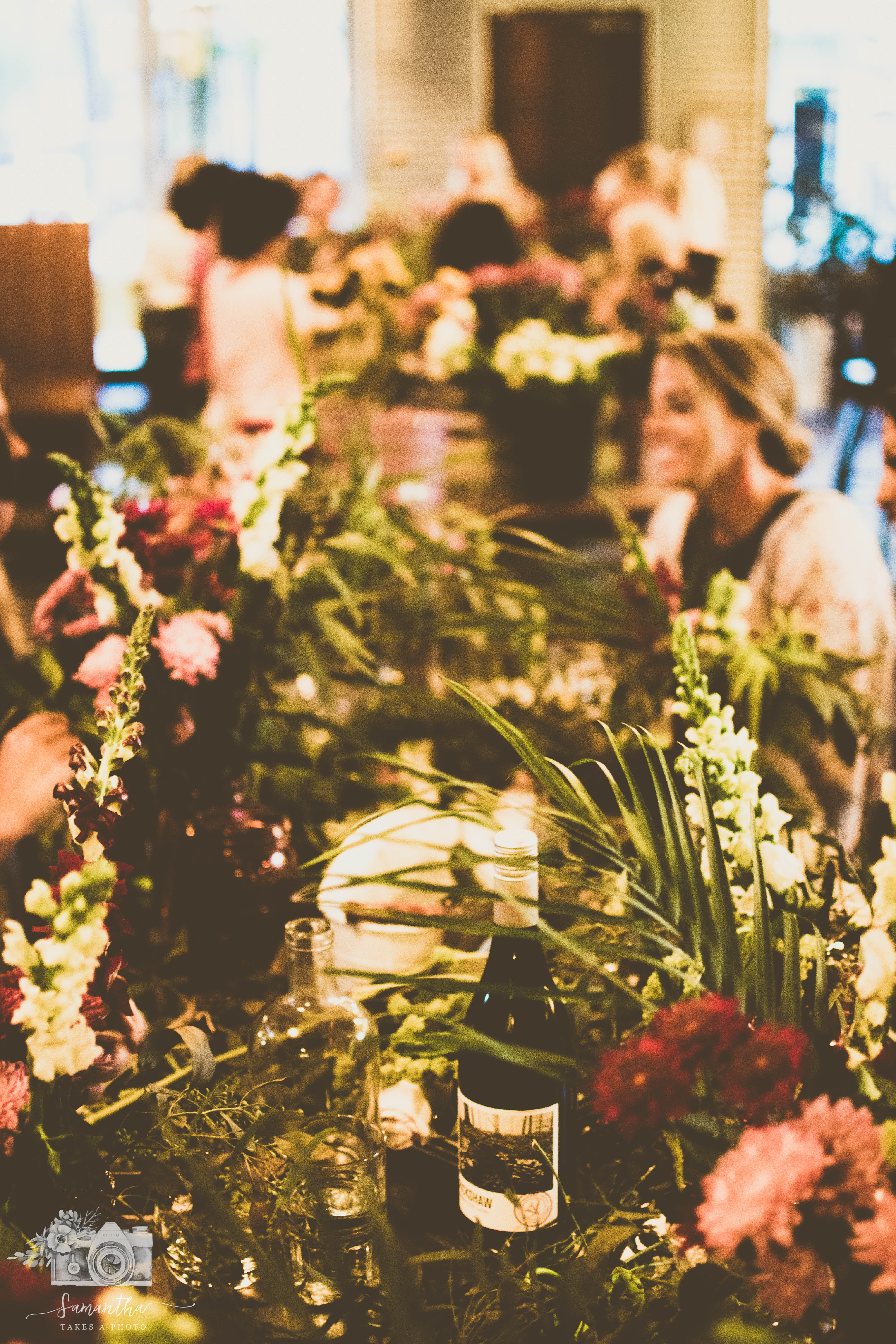 the setup for a floral arranging class at bars and restaurants .jpg