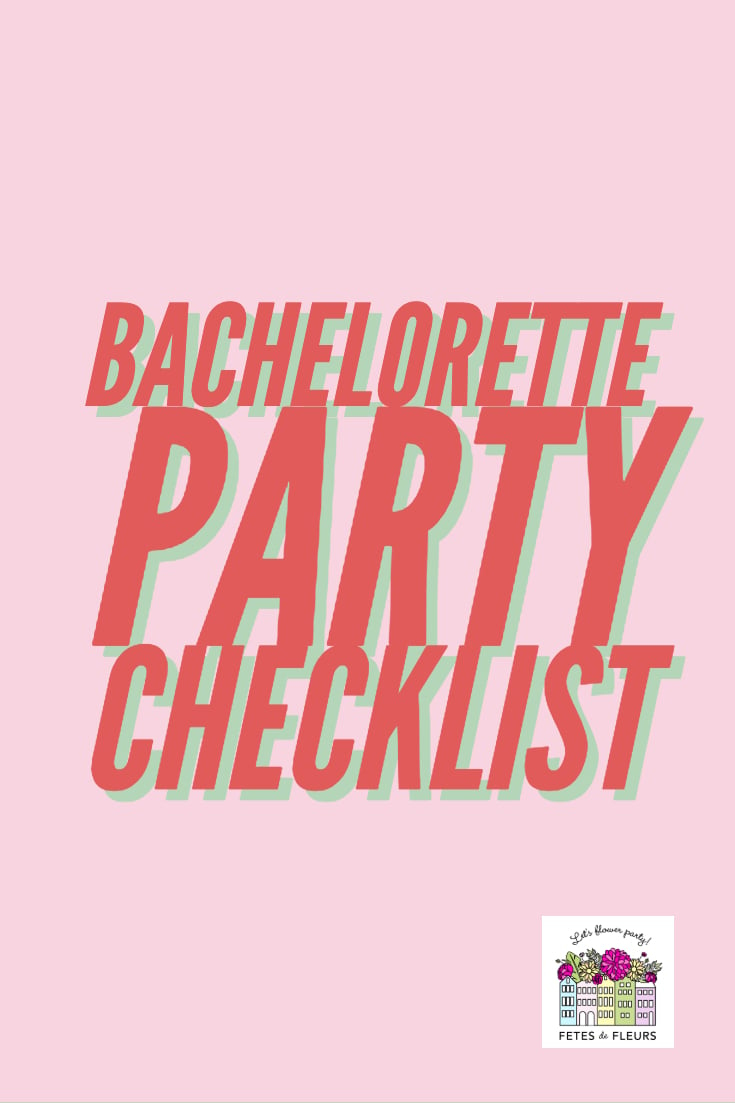 bachelorette party checklist