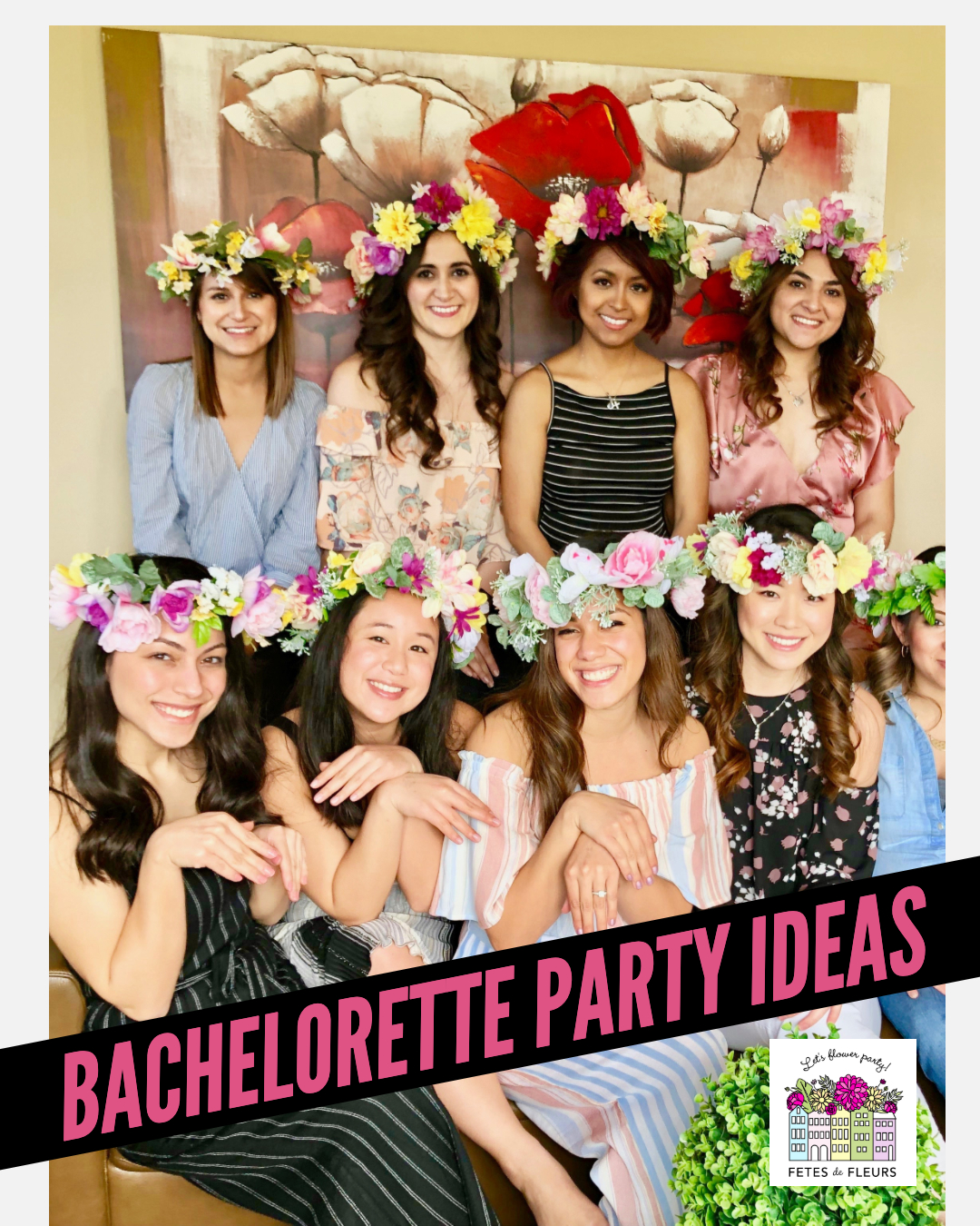 bachelorette party ideas - flower crown making workshop