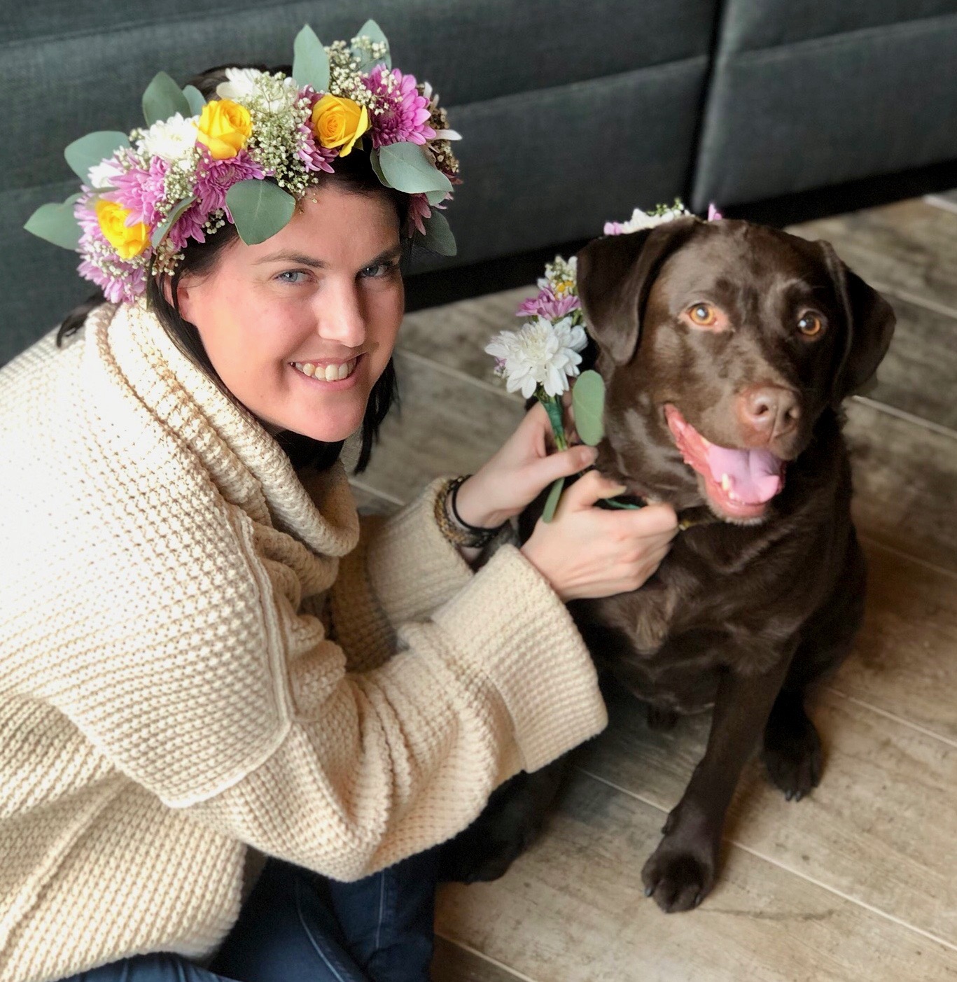 dog flower collars