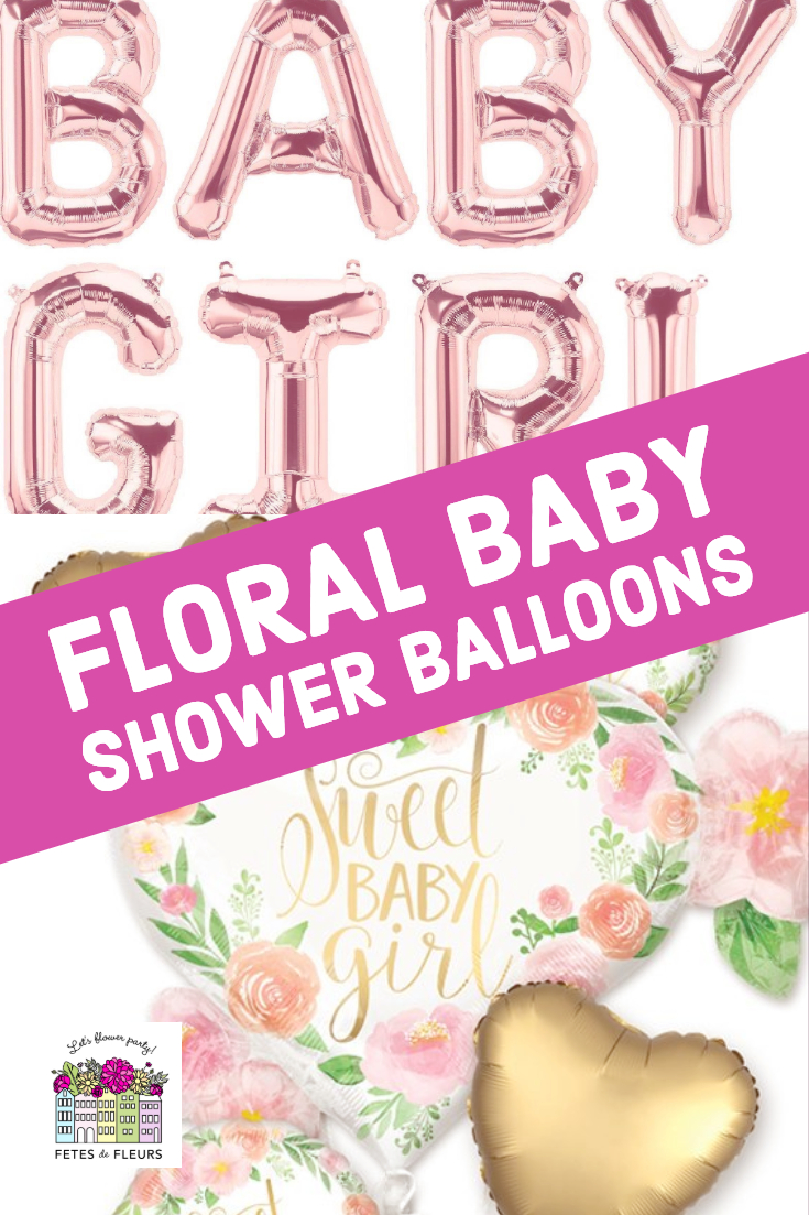 floral baby shower balloons 