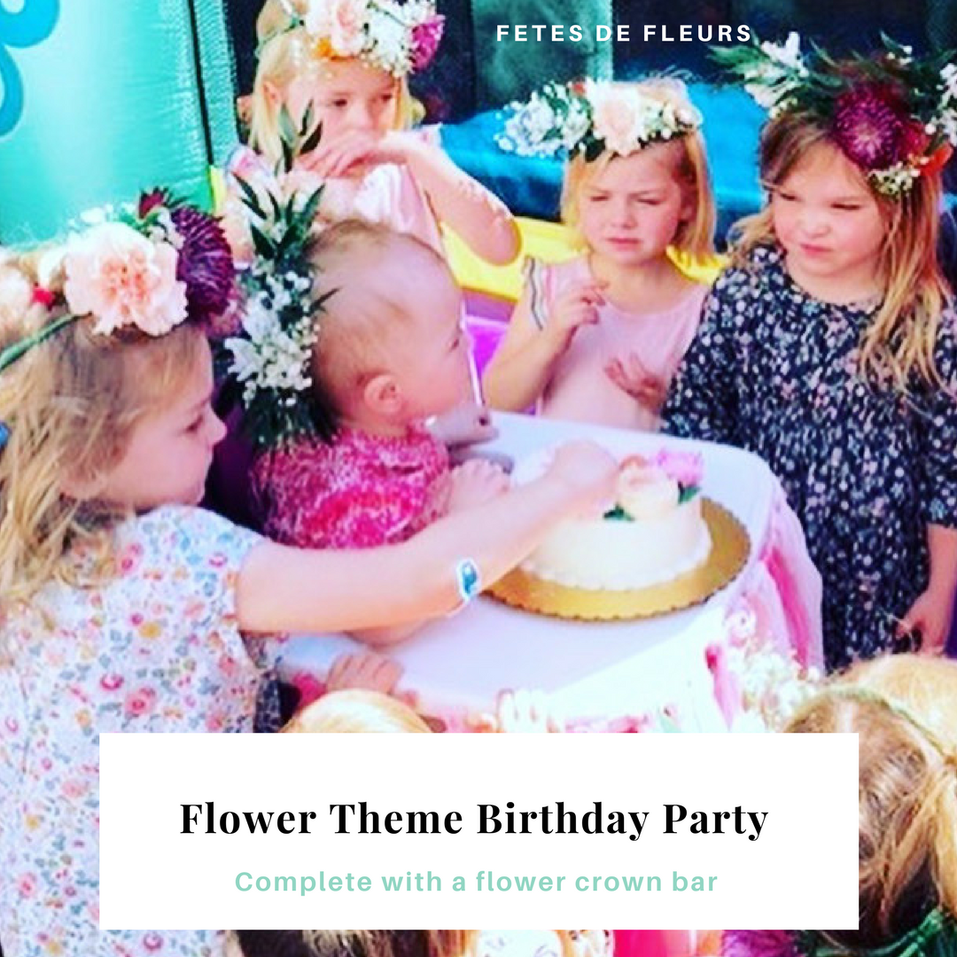 flower crown birthday party 