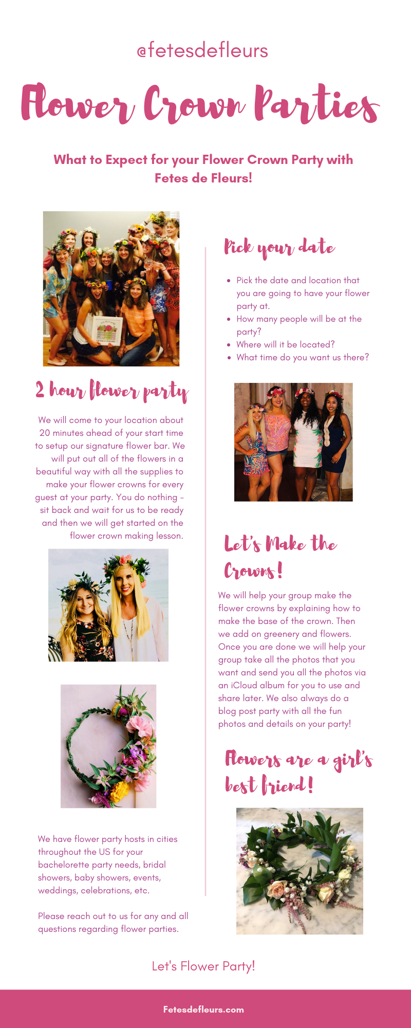 flower crown parties - what to expect 