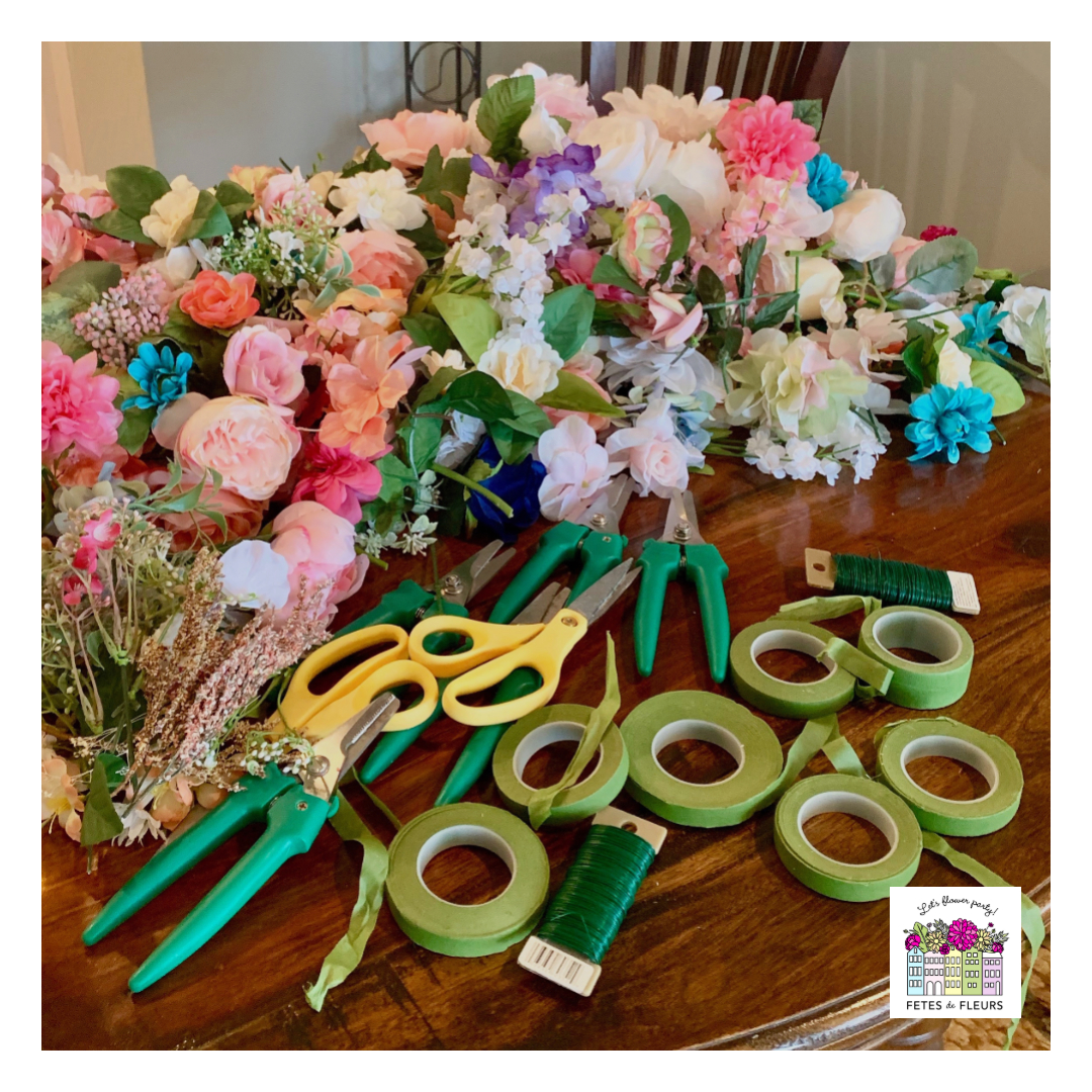 flower crown workshop for a bachelorette party