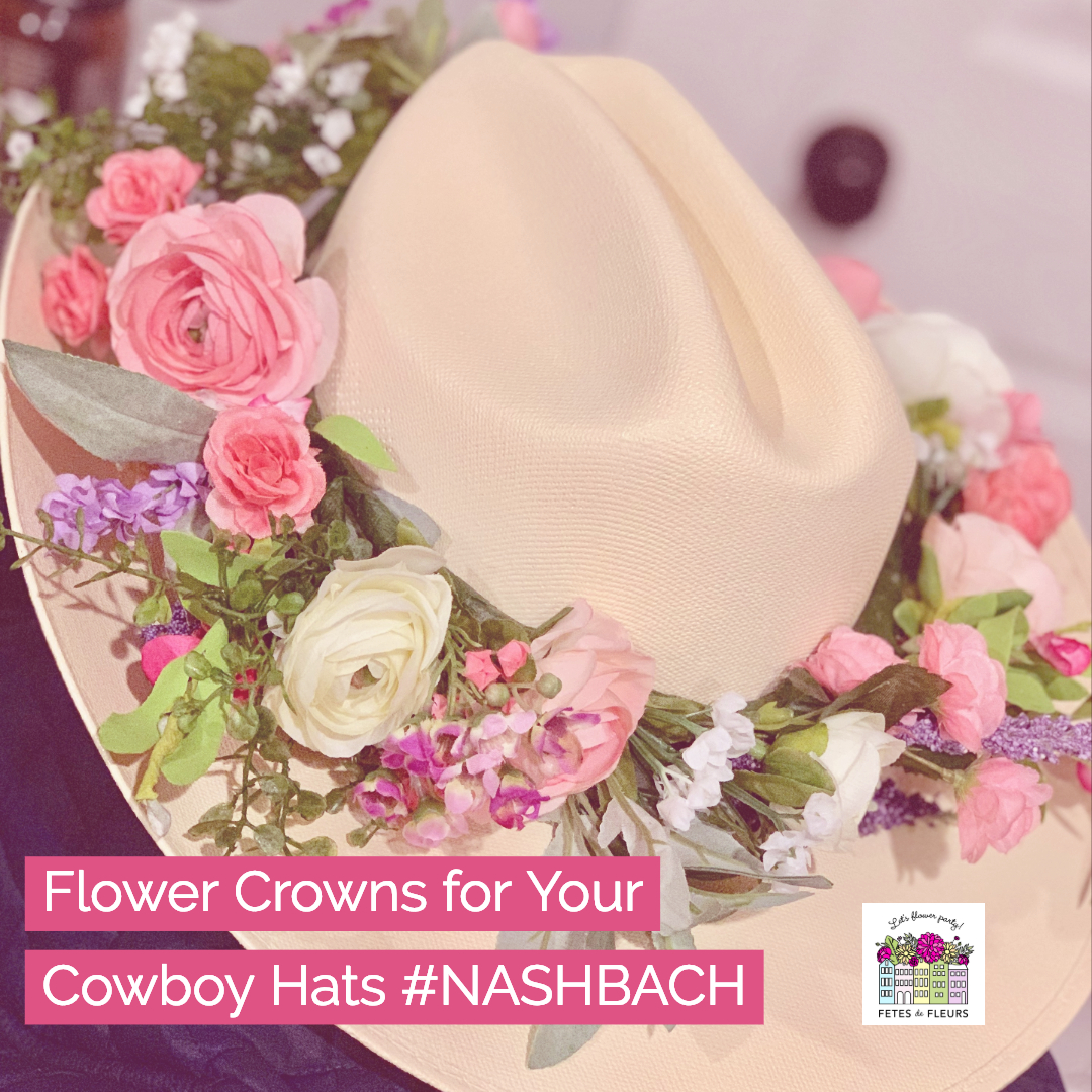 flower crowns for your cowboy hat- nash bach 