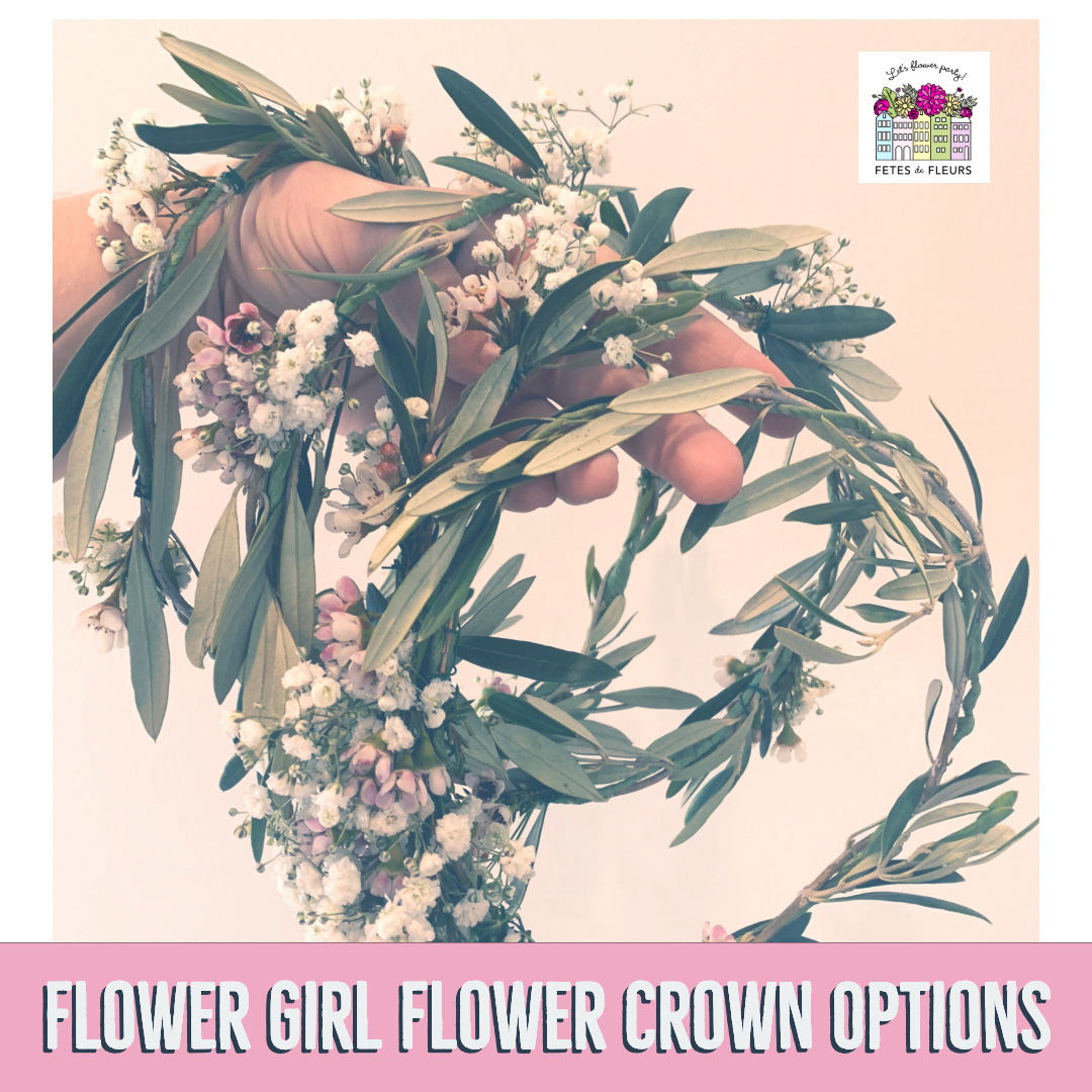 flower girl flower crown options 