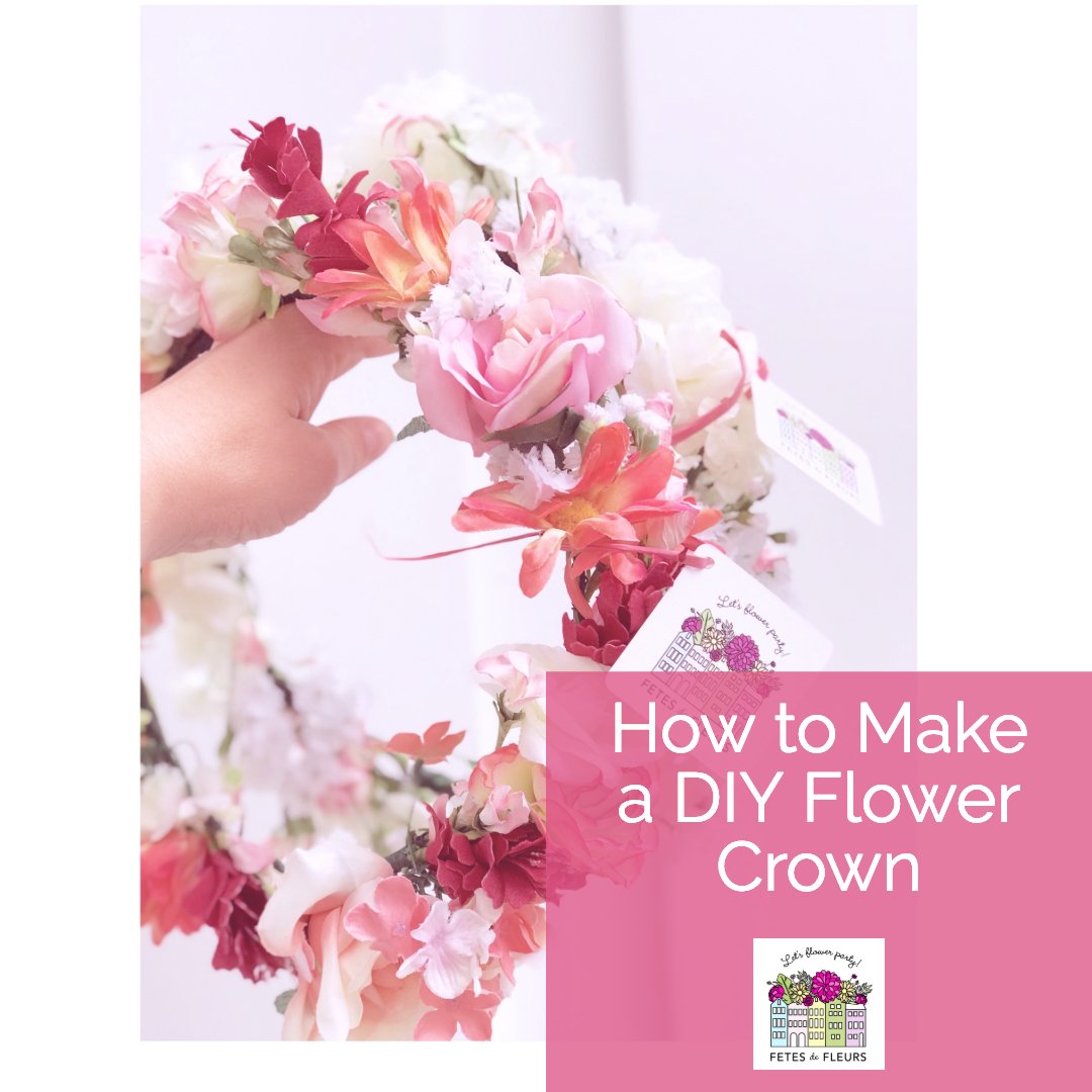 how to make a DIY flower crown 