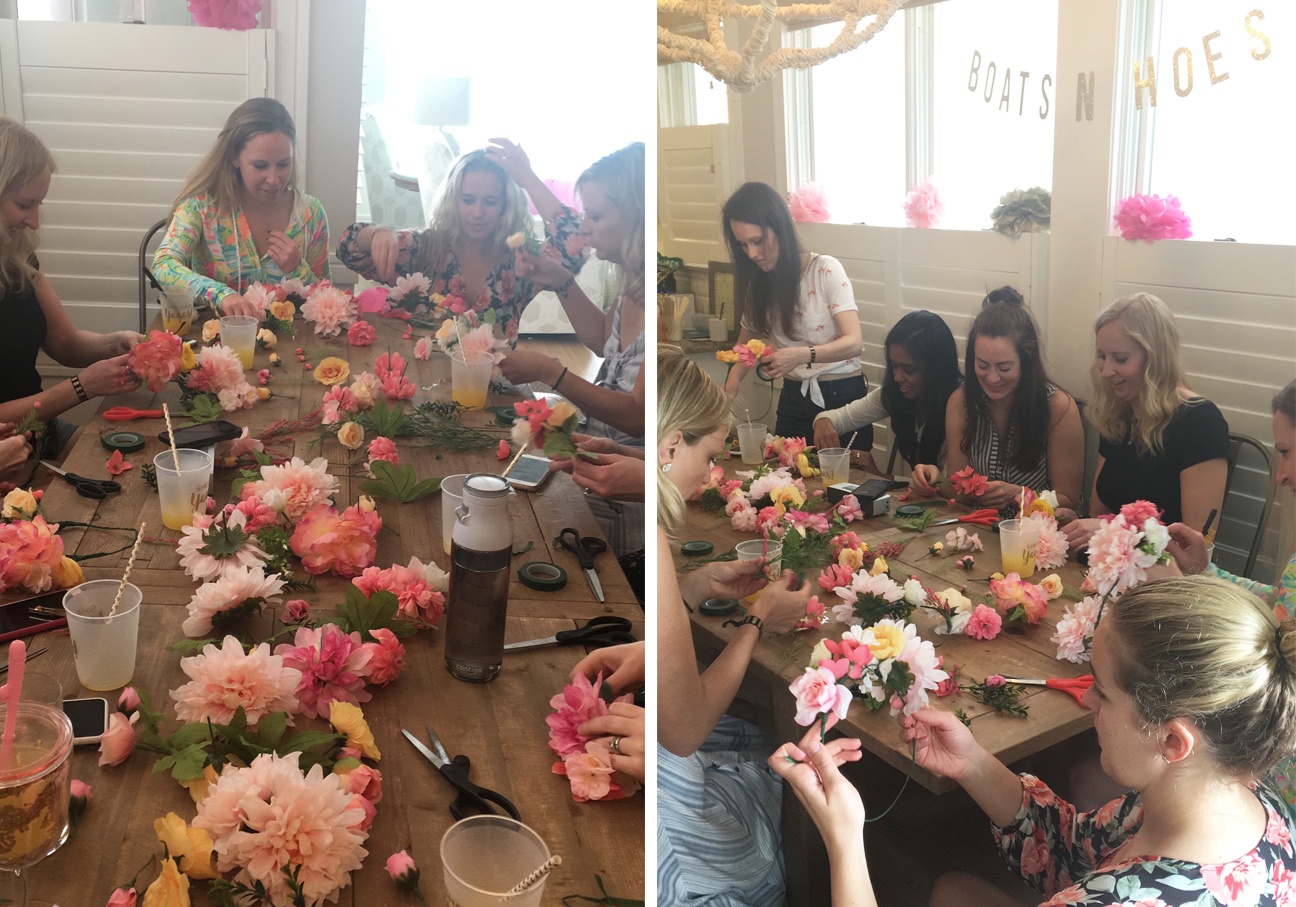bachelorette party flower crowns
