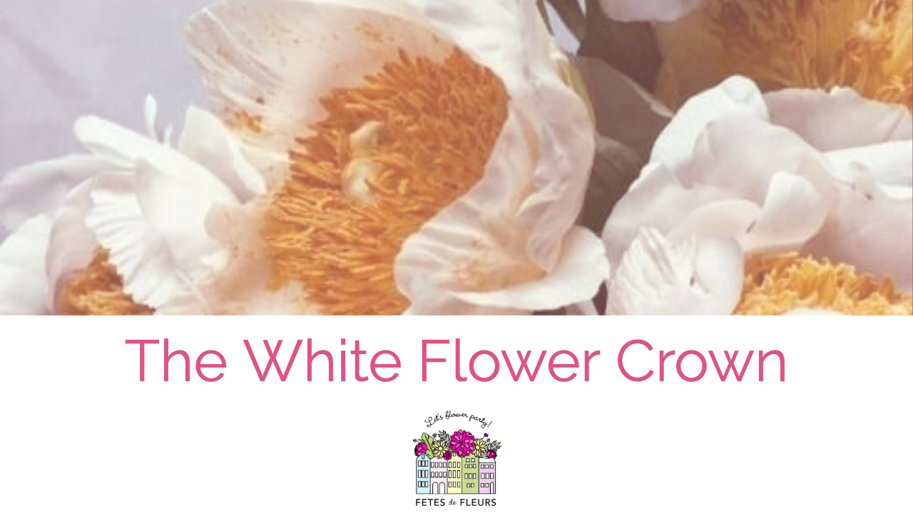 white flower crown